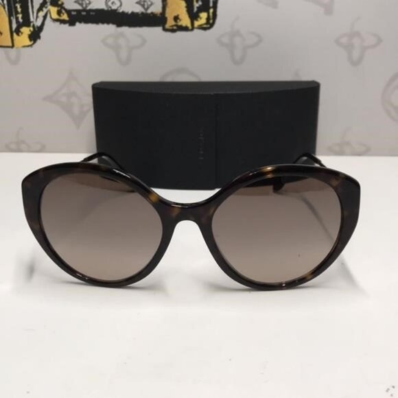 ✨ New Authentic Prada SPR 18X 2AU-4P0 Women’s Sunglasses – Havana with Silver Mi - Picture 9 of 14